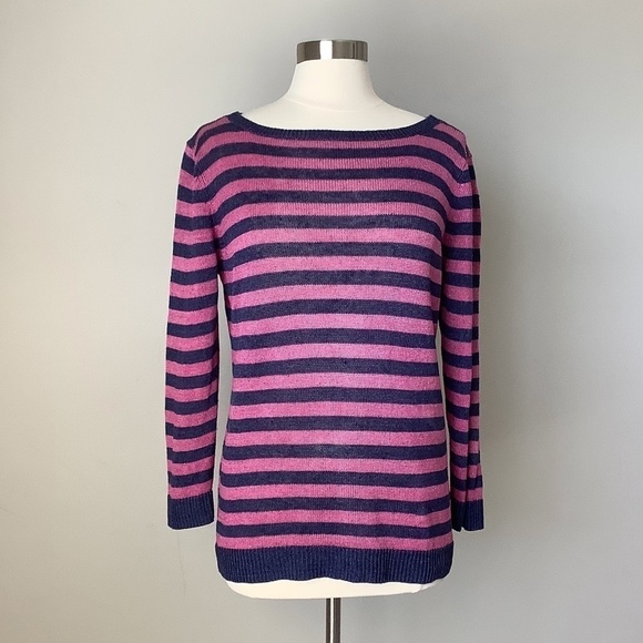 Talbots Linen Long Sleeve Shirt Top L - Picture 2 of 16